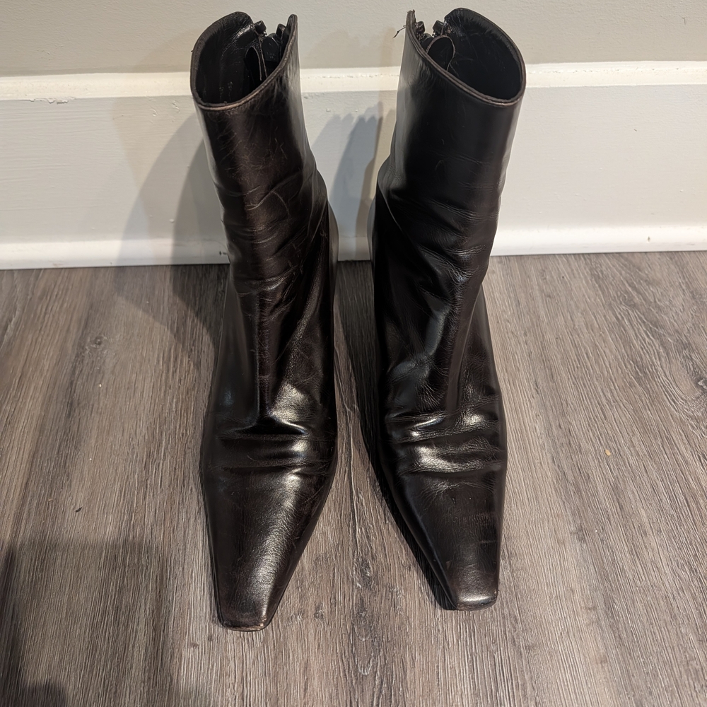 Stuart Weitzman Brown Ankle Booties - Picture 2 of 8